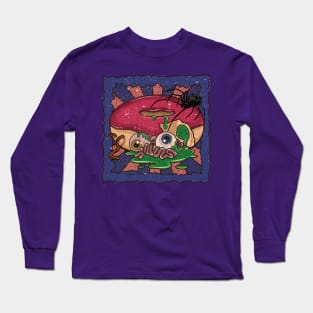 Gory Donut #3 Illustration Long Sleeve T-Shirt